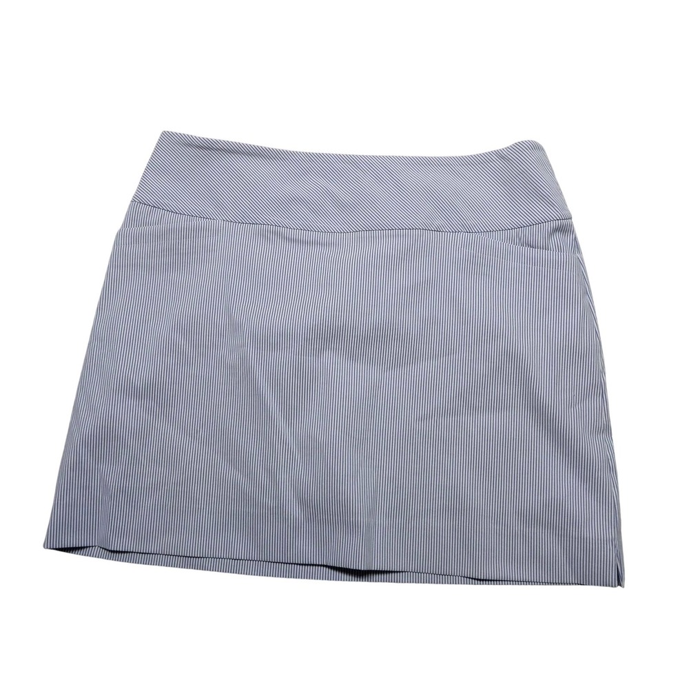 S.C.&CO. Skort Womens XL Blue Stripe Athletic Built In Shorts Pockets Stretch